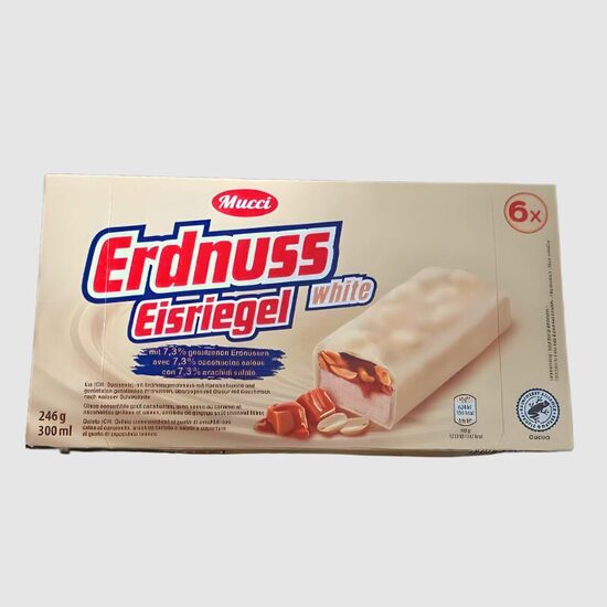 Valge šokolaadi ja pähklitega batoon 6x50ml 